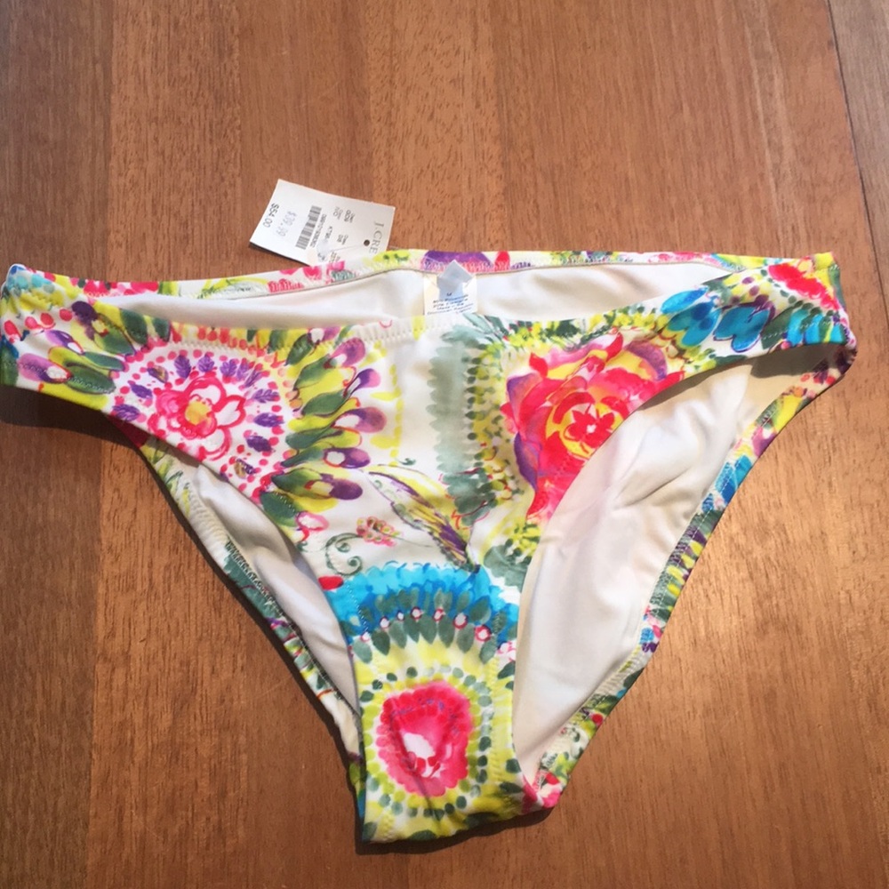 Never worn floral print J Crew bikini bottoms